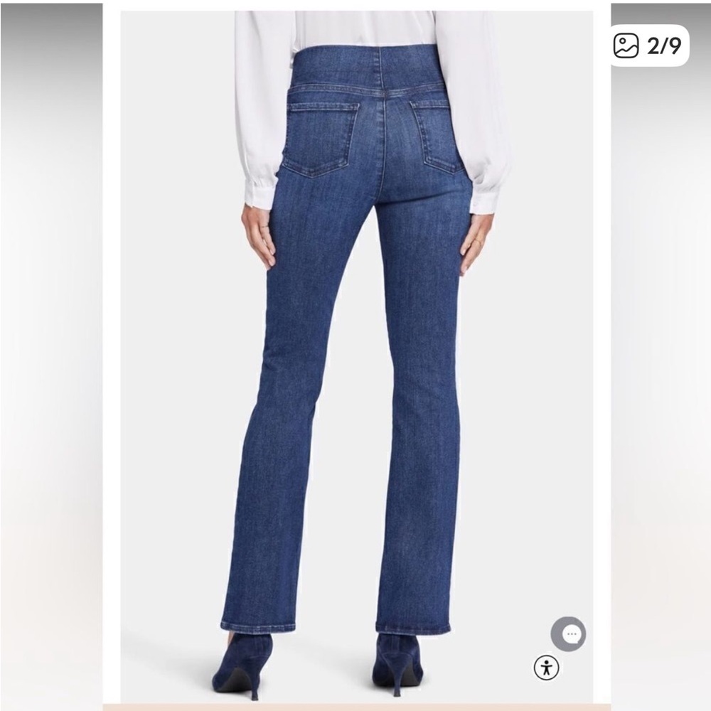 NYDJ Decker Pull On Slim Bootcut Jean Spanspring Denim Size 1X Petite NWT - Picture 2 of 12